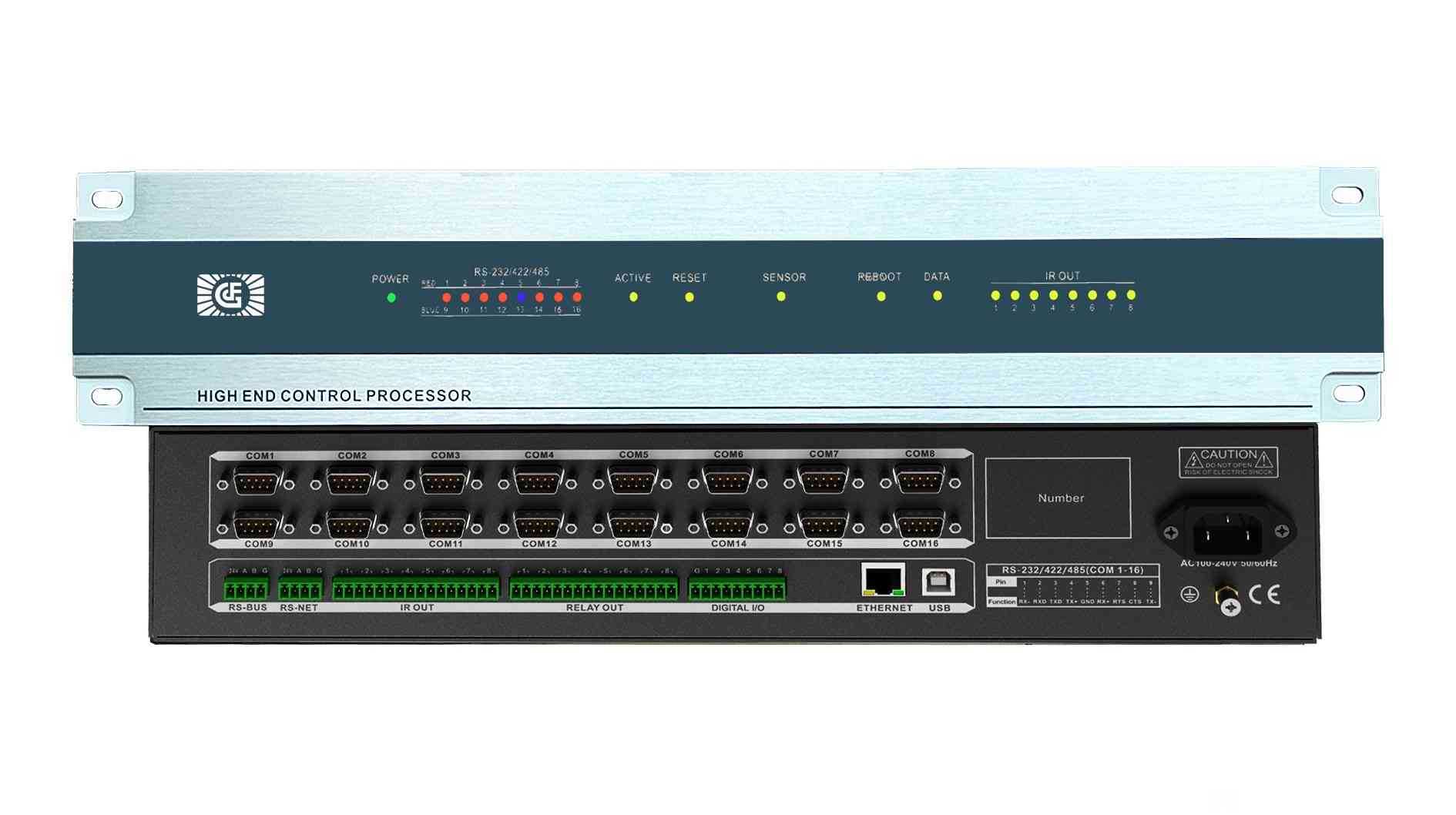 16路Linux网络全终端可编程中控系统主机